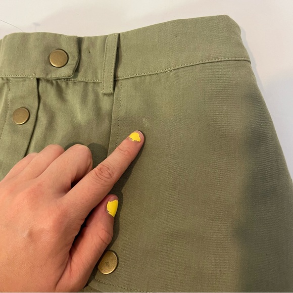 NWOT Anthropologie Isla Maude Utility Pencil Skirt Olive Green Women’s Small S - Picture 10 of 16